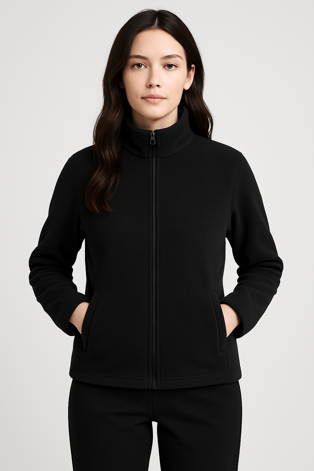 Polaire col montant Black – Vue 2