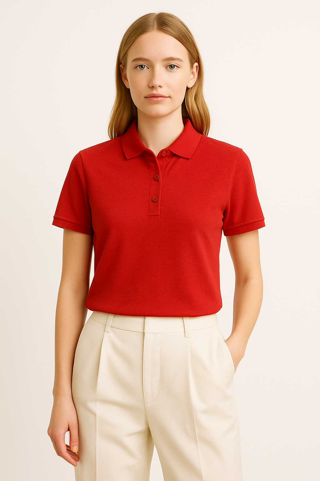 Polo (S–2XL) Red – Vue 2