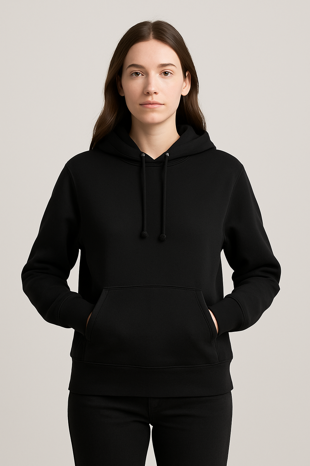 Sweat à capuche sans zip Black – Vue 2