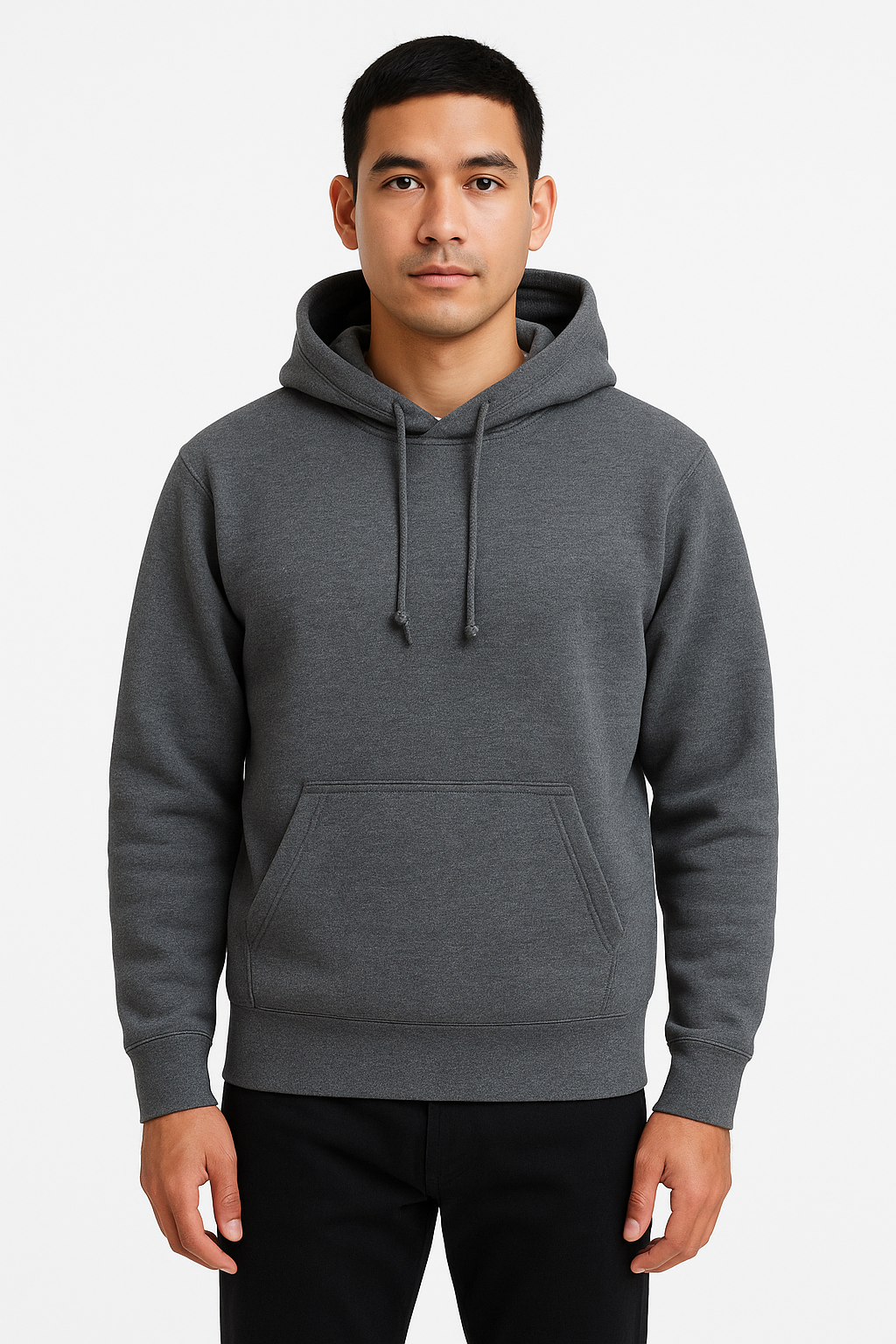 Sweat à capuche sans zip Dark gray – Vue 3