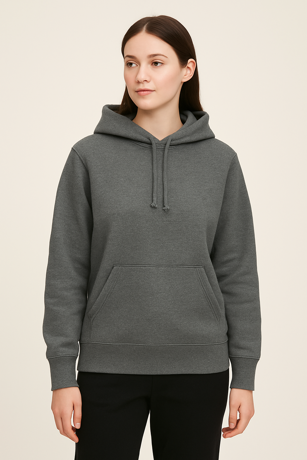 Sweat à capuche sans zip Dark gray – Vue 2