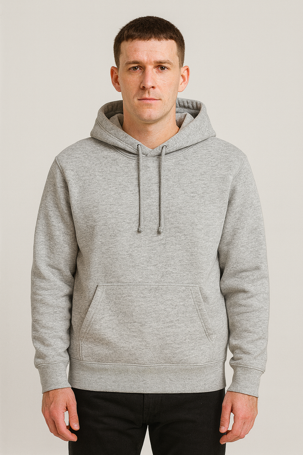 Sweat à capuche sans zip Light gray – Vue 3