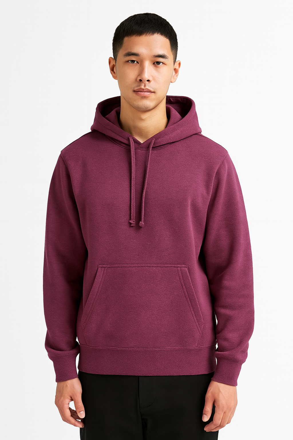 Sweat à capuche sans zip Maroon – Vue 3