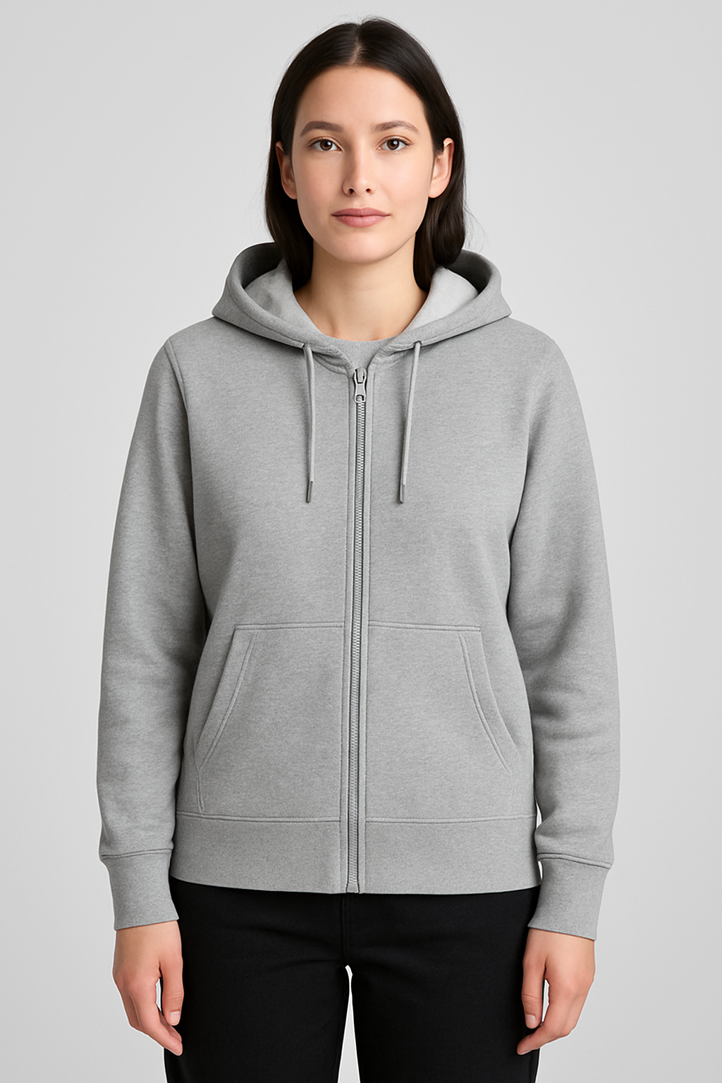 Sweat à capuche avec zip Gray – Vue 2