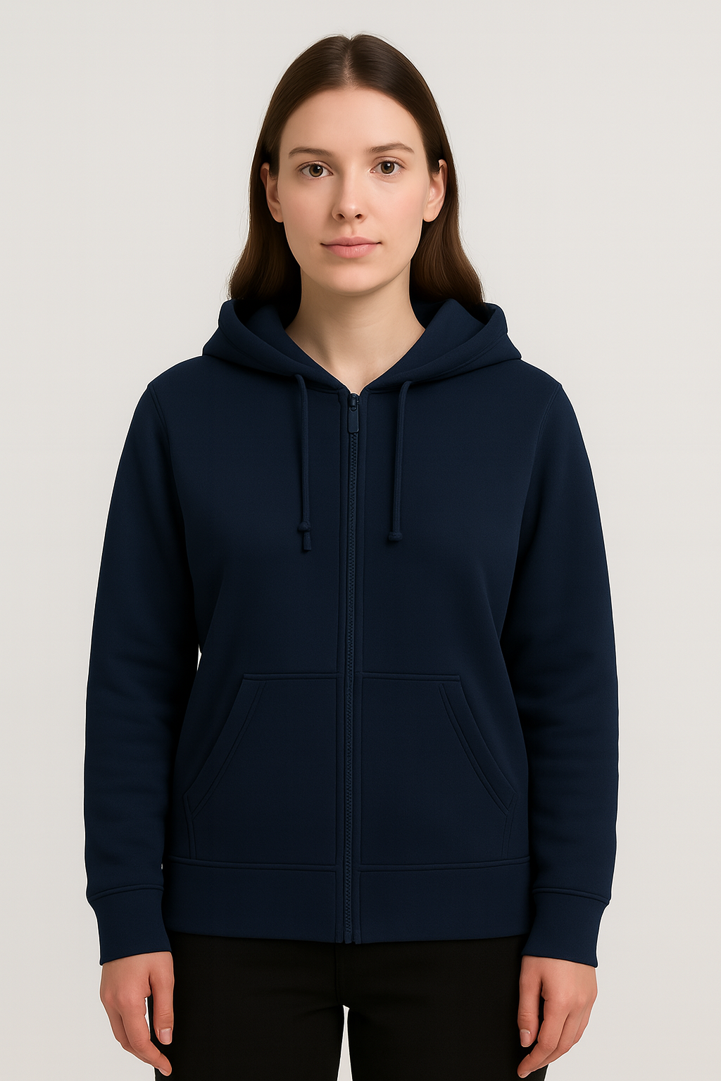 Sweat à capuche avec zip Navy blue – Vue 2
