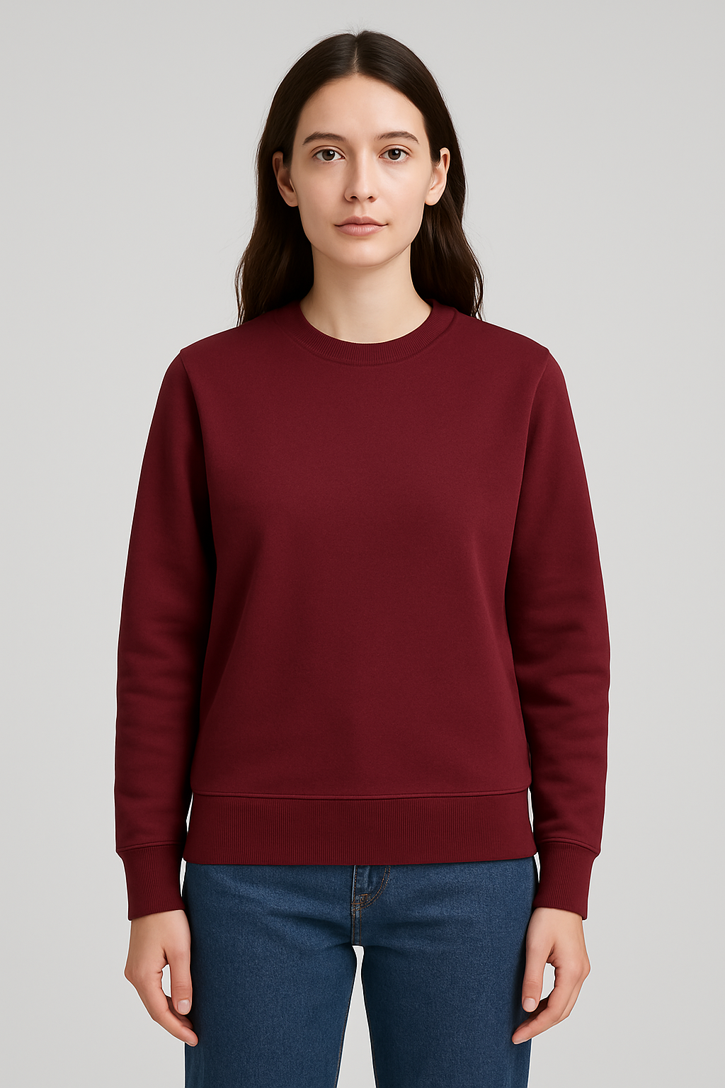 Sweat col rond Maroon – Vue 2
