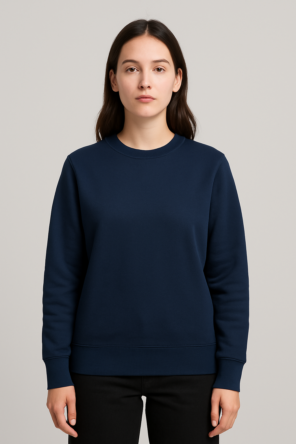 Sweat col rond Navy – Vue 2