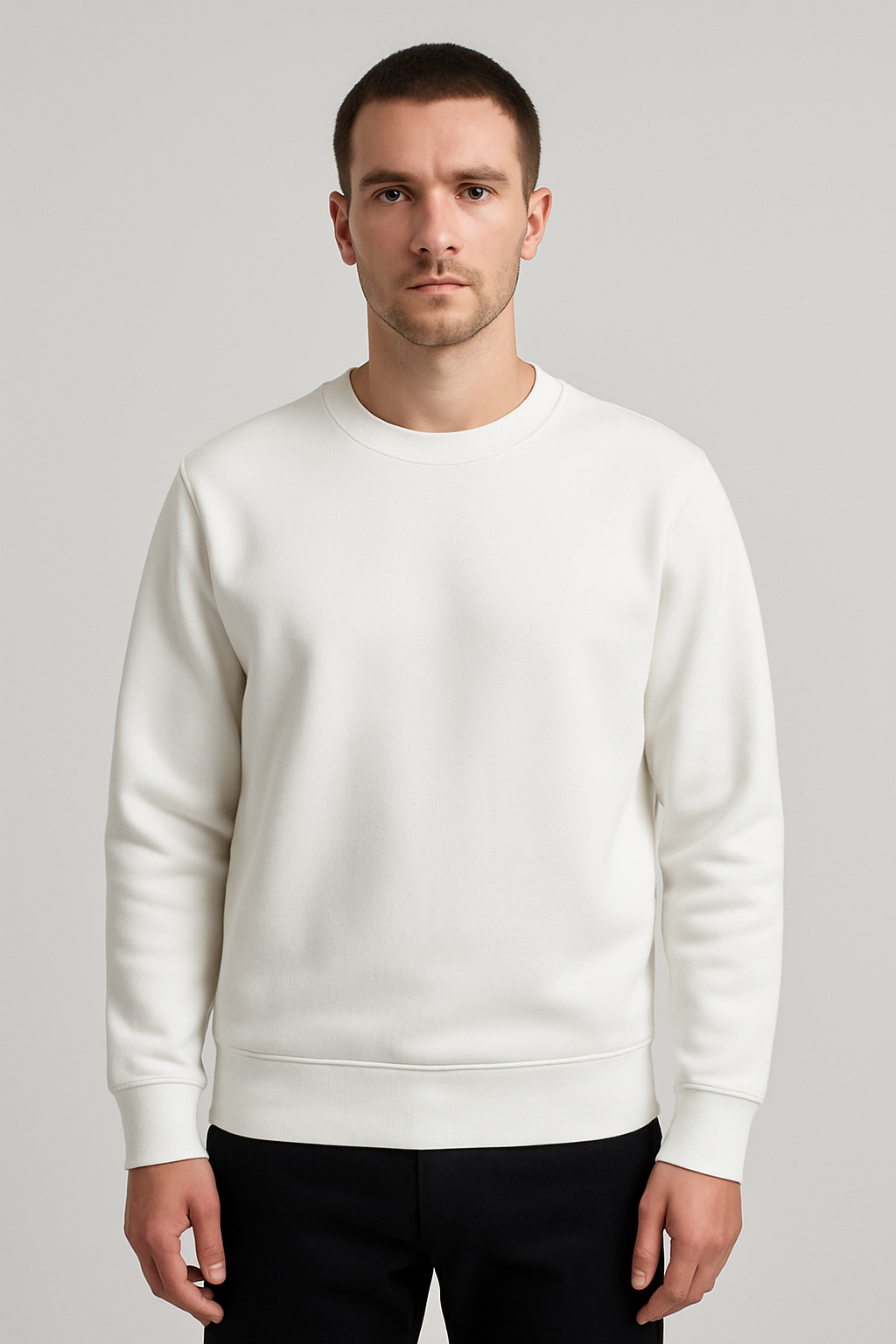 Sweat col rond White – Vue 3