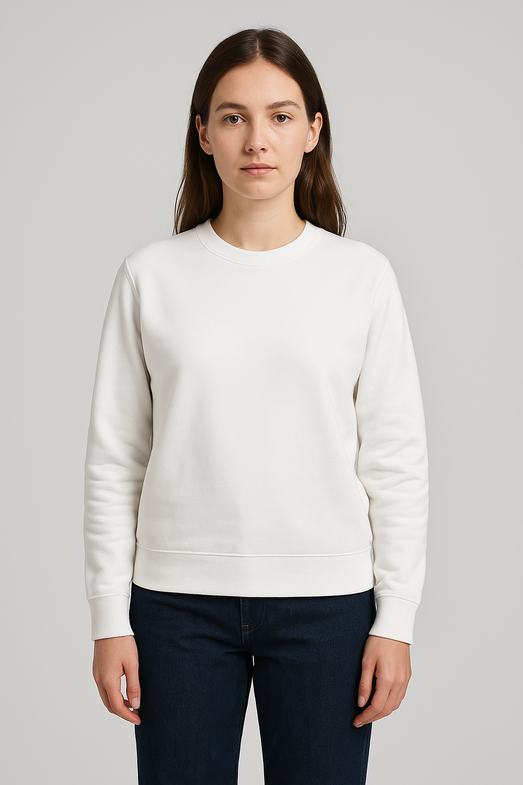 Sweat col rond White – Vue 2