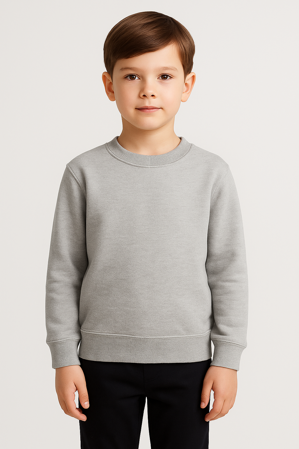 Sweat enfant (2–14 ans) Light gray – Vue 3