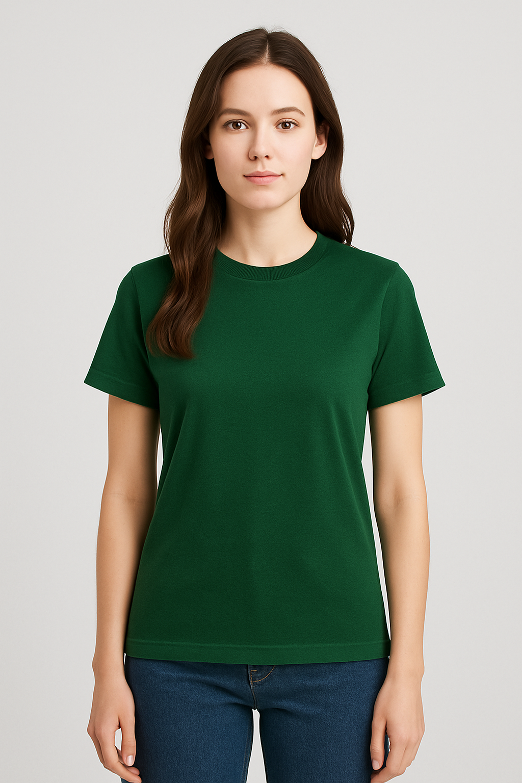 T-shirt Bottle green – Vue 2