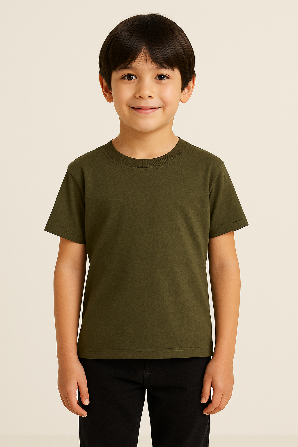 T-shirt Short Olive – Vue 3